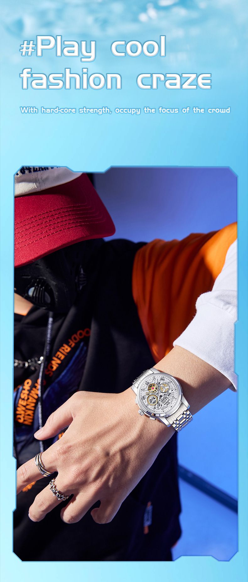 Luxuriöse Business-Herrenuhr mit Skelett-Zifferblatt, automatischem Quarzwerk, Edelstahlarmband, 40-mm-Gehäuse, wasserdichte Herrenuhr_voghion.com