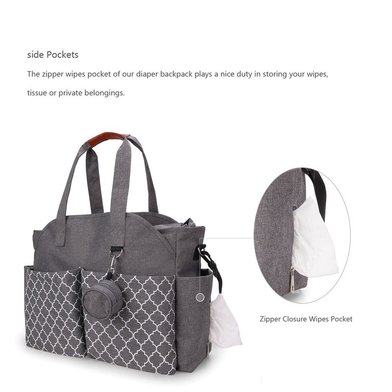 Borsa a tracolla portatile per mamma, stampata con motivo geometrico, borsa per ciuccio, da viaggio, impermeabile, per separare pannolini asciutti e bagnati_voghion.com