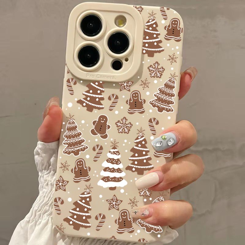 Funny New Year Christmas Tree Santa Phone Case For IPhone 16 15 14 13 12 11 Pro Max Mini X XS XR SE2 7 8 Plus Shockproof Cover_voghion.com
