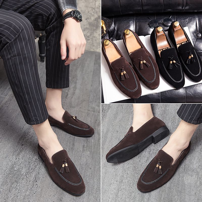 Doudou Mit Fußbedeckungen Lederschuhe, Frühling Und Herbst Neue Casual Loafers, Plus Size Herrenschuhe_voghion.com