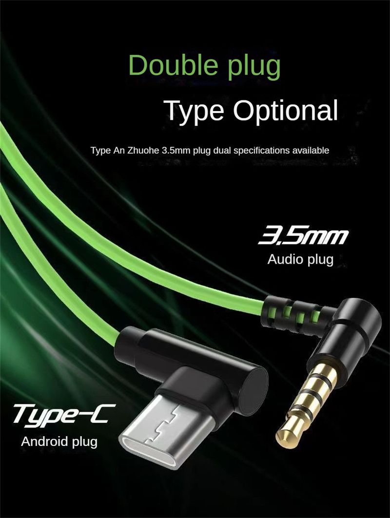 Universal Game Earphones E-Sports Audio Distinguishing Game Headset Wired With Wheat 3.5mm Audio/Type-C Android Plug Earphones_voghion.com