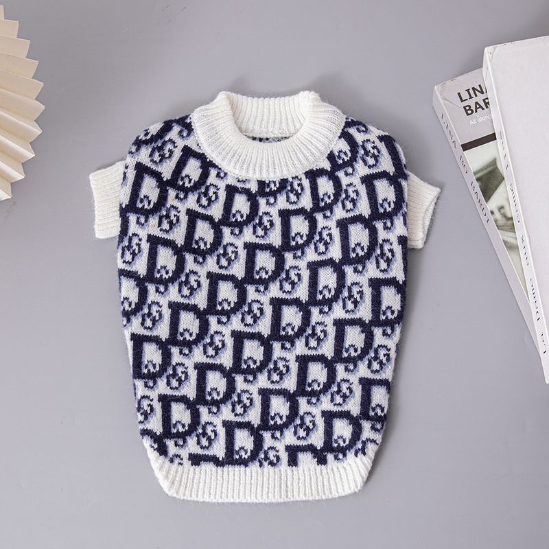 New Autumn And Winter Luxury Pet Sweater High Elastic Double Layer Warm Corgi Dachshund Dog Clothes_voghion.com