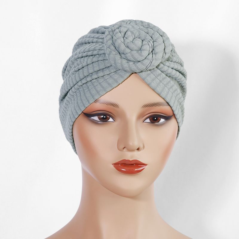 Thickened Elastic Flower Headscarf Hat - Ethnic Style Twisted Warm Hat (Fashionable & Versatile, European & American Design, Winter Headwear)_voghion.com