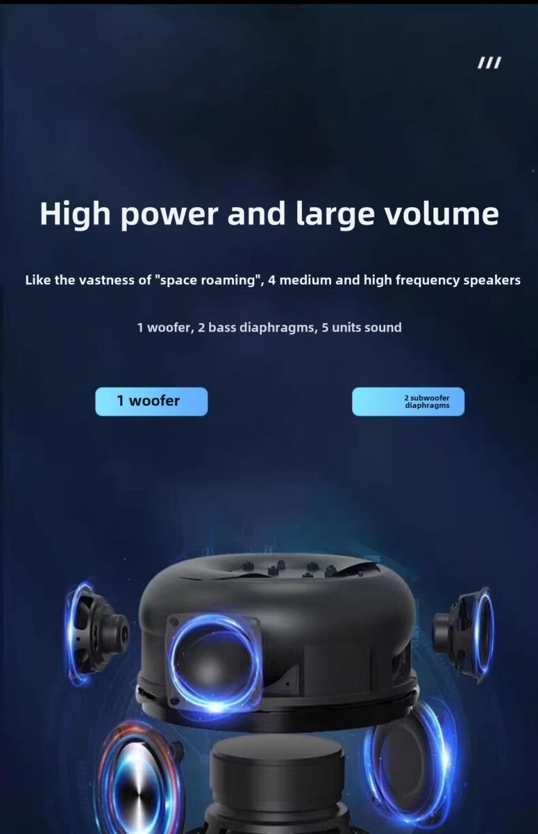 LP90 Huaqiangbei Liuli 4 Kabelloser Bluetooth-Lautsprecher der vierten Generation mit starkem Bass und Harman-Karteneinsteckstopp_voghion.com