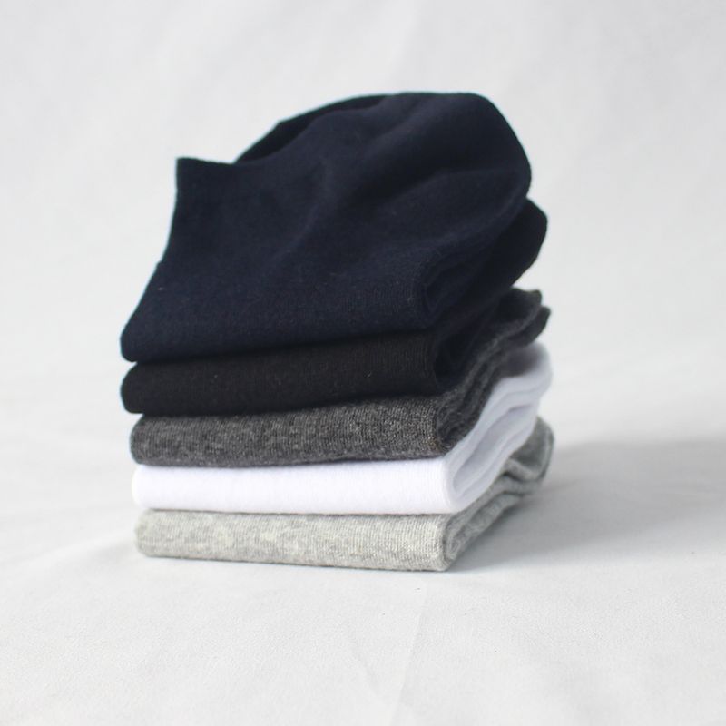 Übergroße Bootssocken für Herren, dünne, einfarbige Socken, feuchtigkeitsableitende Baumwollsocken und Söckchen_voghion.com