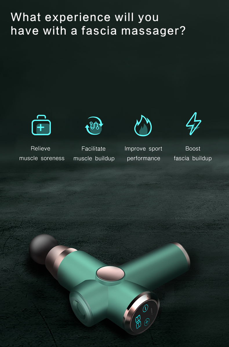 Masažna pištola Deep Tissue Massager Therapy Stimulacija telesnih mišic Lajšanje bolečin za EMS Sprostitev bolečine Fiess Oblikovanje_voghion.com