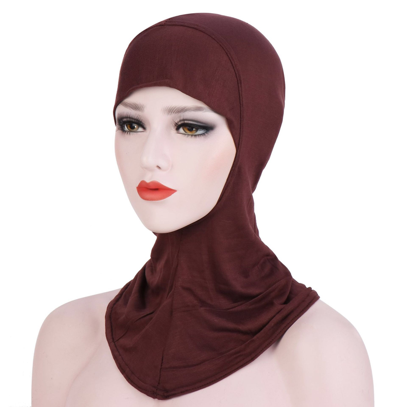 Südostasiatescht Modal Hijab Damen Hijab Monochrom ethnescht Stil merceriséiert Kotteng Ënnerhut Hijab Hutt_voghion.com