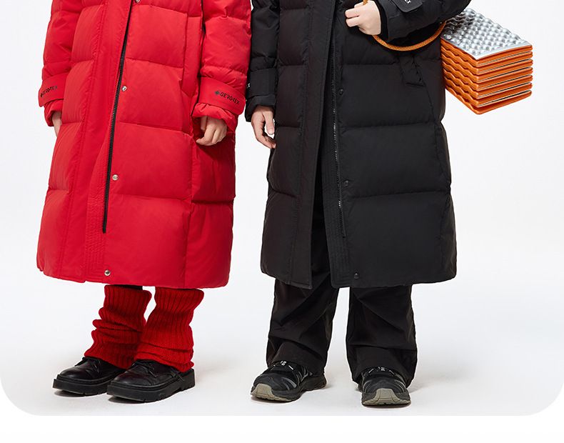 Premium Kids' Long Down Jacket With Hood - Ultra-Warm Winter Coat For Boys & Girls - Soft Duck Feather Filling, Water-Resistant Polyester_voghion.com