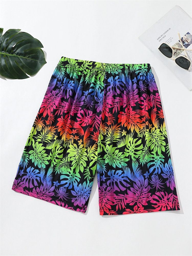 Men's Beach Flower Shorts Summer New Loose Travel Vacation Quick-Drying Casual Shorts _voghion.com