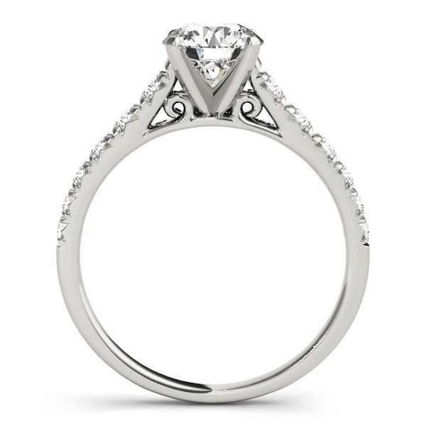 14k White Gold Prong Set Graduated Diamond Engagement Ring (1 7/8 cttw)_voghion.com