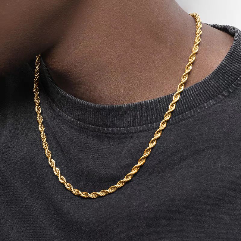 Edelstahl hip hop halskette persönlichkeit temperament ins trend coole mode verdreht halskette flut_voghion.com