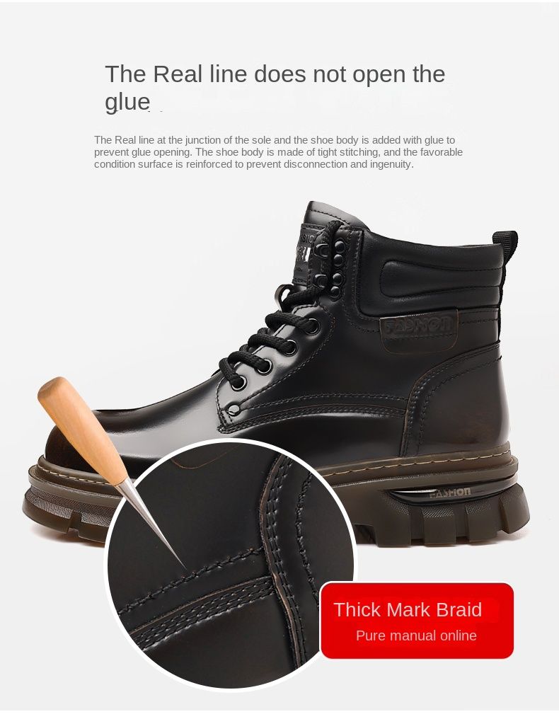 Outdoor Casual dicke Sohlen High Top Schuhe Arbeitskleidung Retro Martin Stiefel_voghion.com