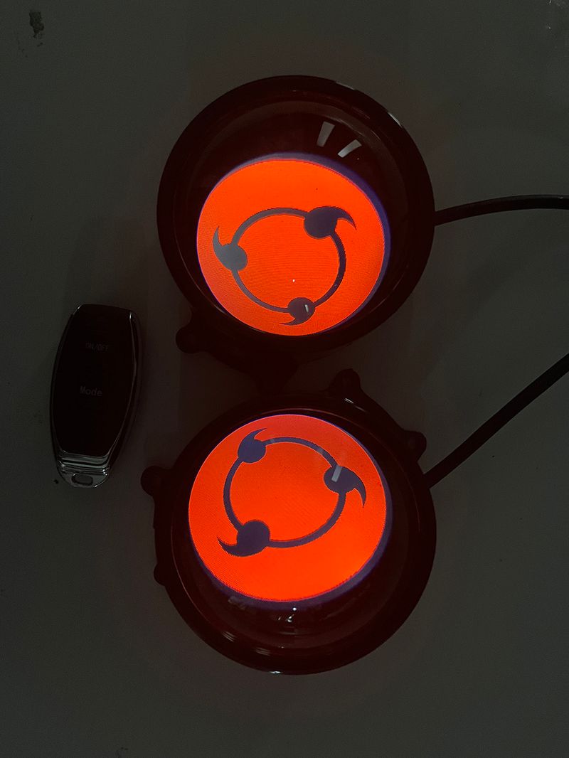 Luci diurne per auto, fari a LED Devil Eye da 3 pollici con telecomando, accessori per conversione retrofit Volta 12V K_voghion.com