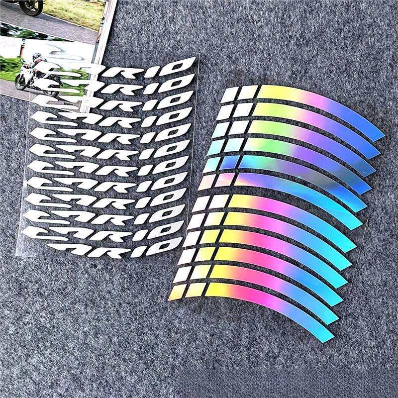 Suitable For Honda VARIO Motorcycle 14inch Wheel Rim Reflective Waterproof Personalized Creative Colorful Tire Warning_voghion.com