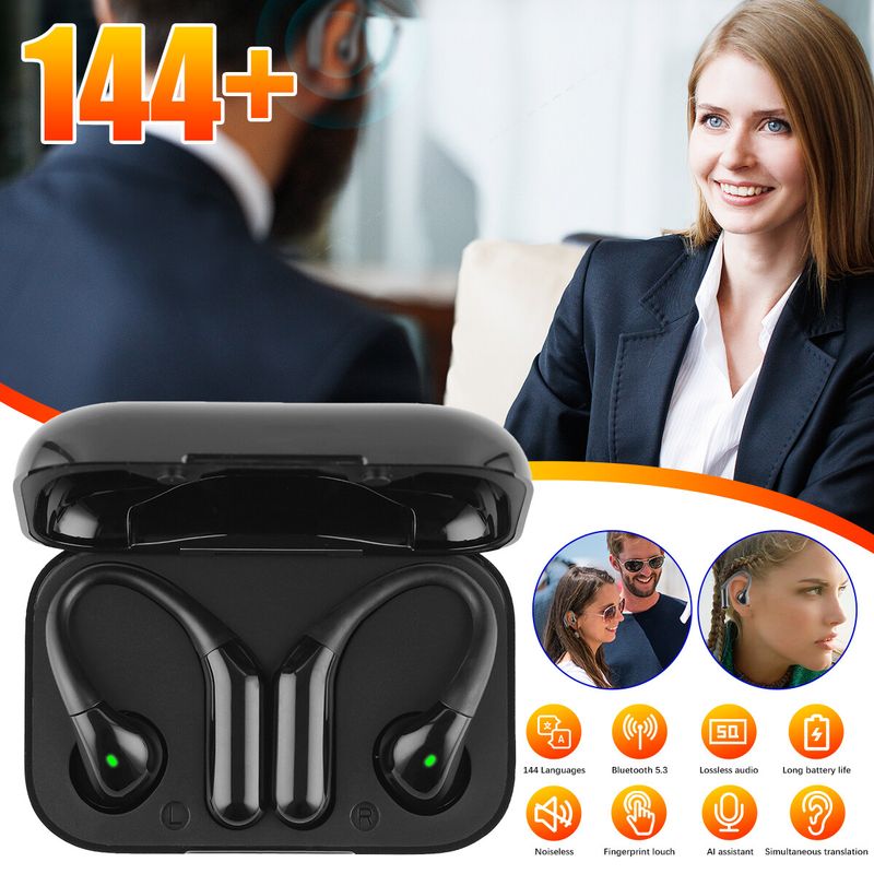 144+ Sprachen Übersetzer Ohrhörer Bluetooth Zwei-Wege-Echtzeit-Wireless-Kopfhörer_voghion.com