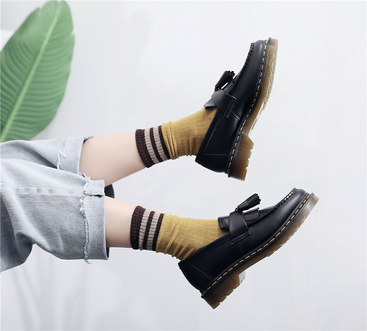 Liu Su Le Fu neue Martin rindsleder frauen der einzelnen casual nähte paar mode schuhe_voghion.com