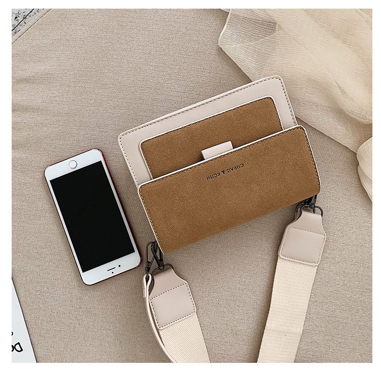 Borsa quadrata piccola smerigliata da donna 2025 con spallacci larghi, borsa a tracolla monospalla alla moda e versatile_voghion.com