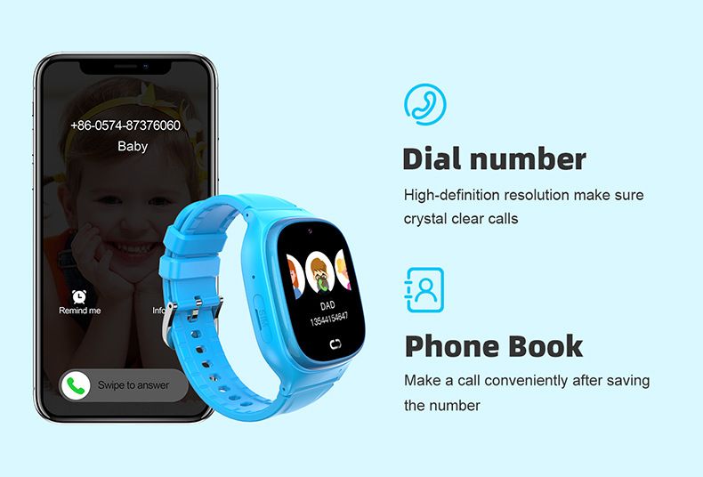 Reloj inteligente para niños transfronterizo con posicionamiento SOS, reloj para teléfono móvil resistente al agua IP67, regalo TD45, reloj inteligente para niños_voghion.com