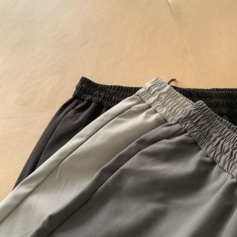 Herrkläder Höst- och vinterbyxor med komposit, förtjockad drapering, raka, smala, casualbyxor, textur, för att visa benlängd_voghion.com