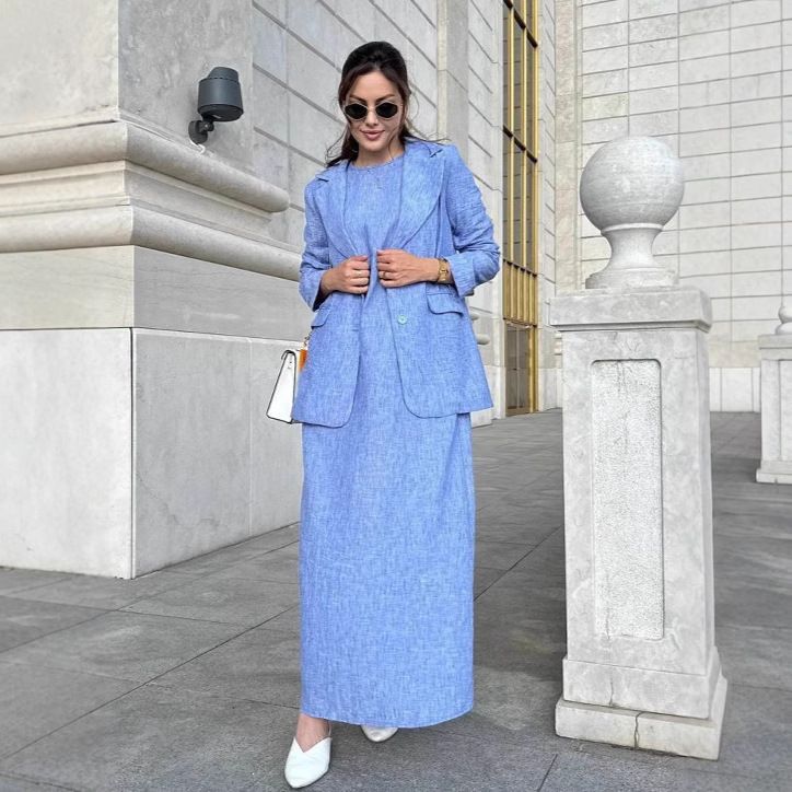 Dameskleding Lente en herfst Temperament High End Taille Mouwloze jurk Koude stijl Klein pak_voghion.com