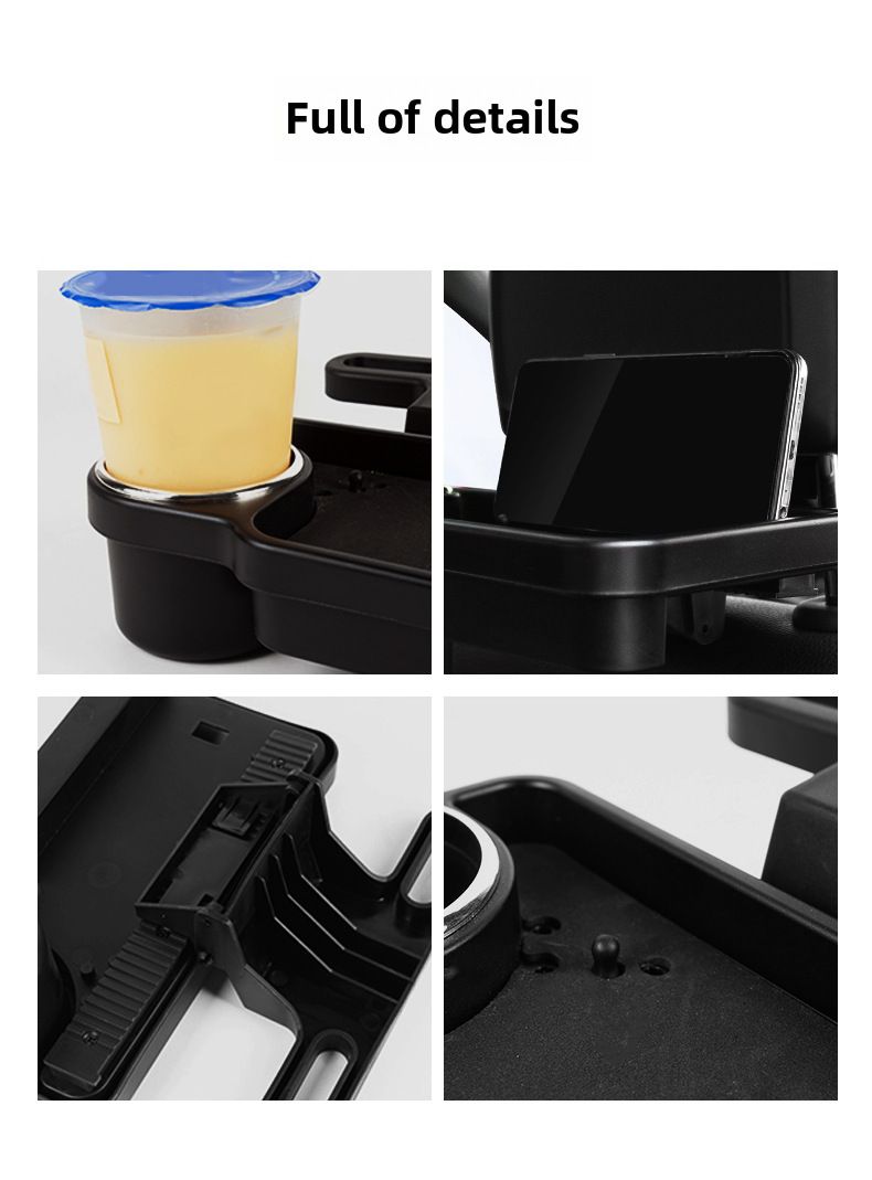 Support pour assiettes de dîner de voiture, siège arrière pliable, table à manger, support pour assiettes de dîner de voiture, support pour téléphone portable, intérieur de voiture_voghion.com
