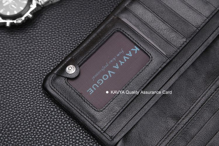 Premium men's leather wallet, cowhide long style men's ticket clip, zipper men's wallet, Korean soft leather wallet_voghion.com