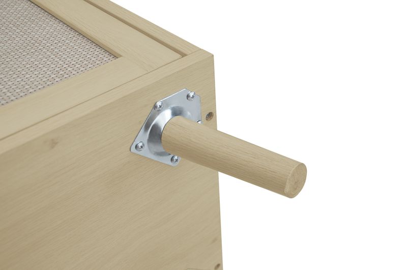 Schuhbank con rattantüren, Sitzfläche e Schublade 90x35x65cm_voghion.com