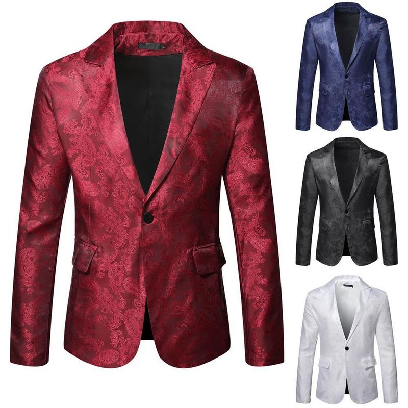 2024 Bright Face Dark Pattern Small Performance Stage Suit Coat Men's_voghion.com