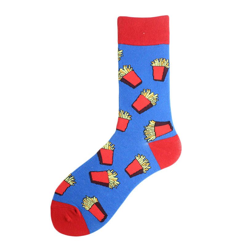 Eksplosiv til mænd og kvinder Harajuku modetrend Kreativ sjov Unisex bomuld mellemlange sokker_voghion.com