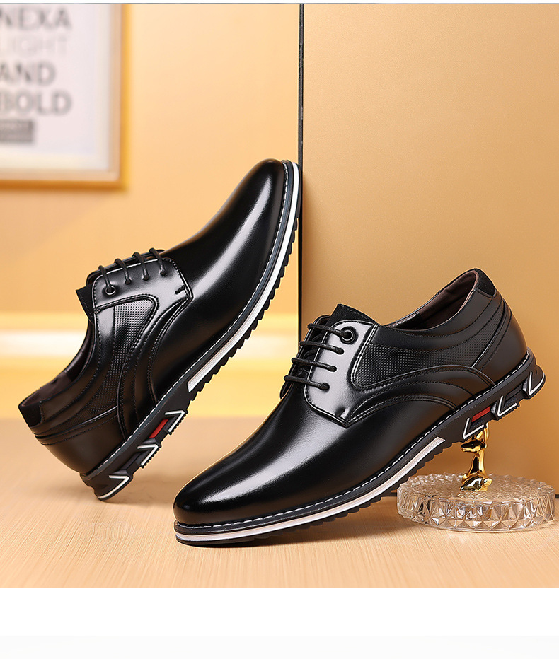 Men Casual Derby Patent Leather Slip-On Wingtip Party Shoes_voghion.com