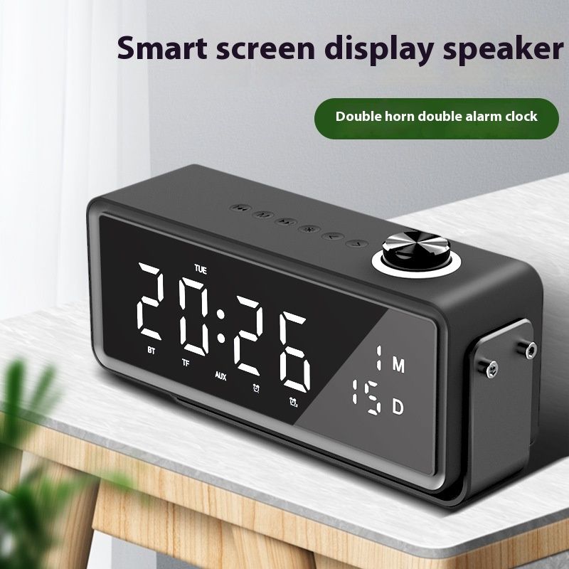 Yayunsha K5 Vækkeur Dato Bluetooth Trådløs bas Ny kreativ gavehøjttaler_voghion.com