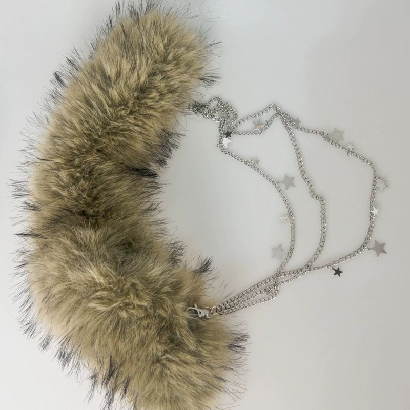Fur Y2k Retro D.I.A Faux Fur Waist Belt Plush Waist Chain Hot Sale OOTD_voghion.com