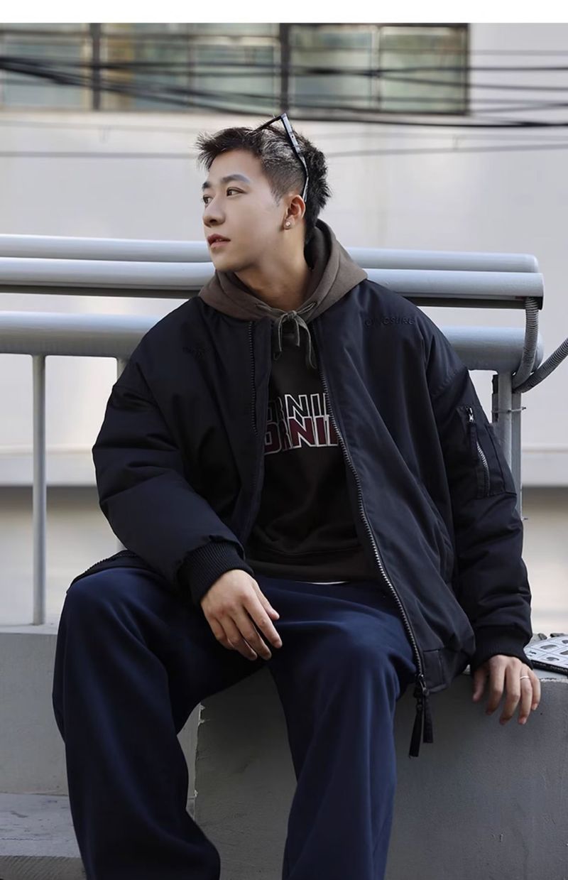 Winter Bestickte Buchstaben Verdickte Baseball Warme Herren Baumwolle Trendy Marke Arbeitsjacke Kältefeste Kleidung_voghion.com