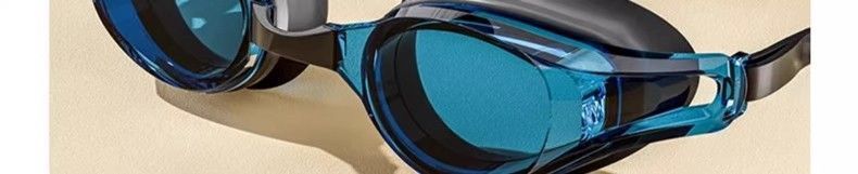 Schwimmbrille, hochauflösende, beschlagfreie, wasserdichte Schwimmbrille mit großem Rahmen, Badekappen für Männer und Frauen, Myopie-Schwimmbrille_voghion.com