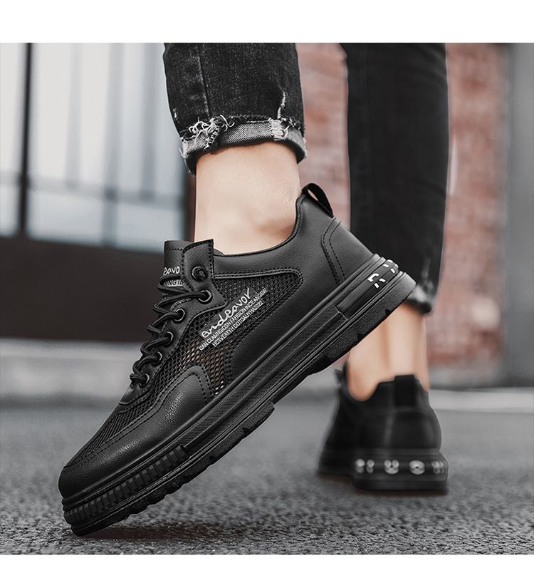 Heren Zomer Nieuwe Ademende Mesh Casual Sport Heren Lichtgewicht Een Voet Werk- en Arbeidsbescherming Trendy Schoenen_voghion.com