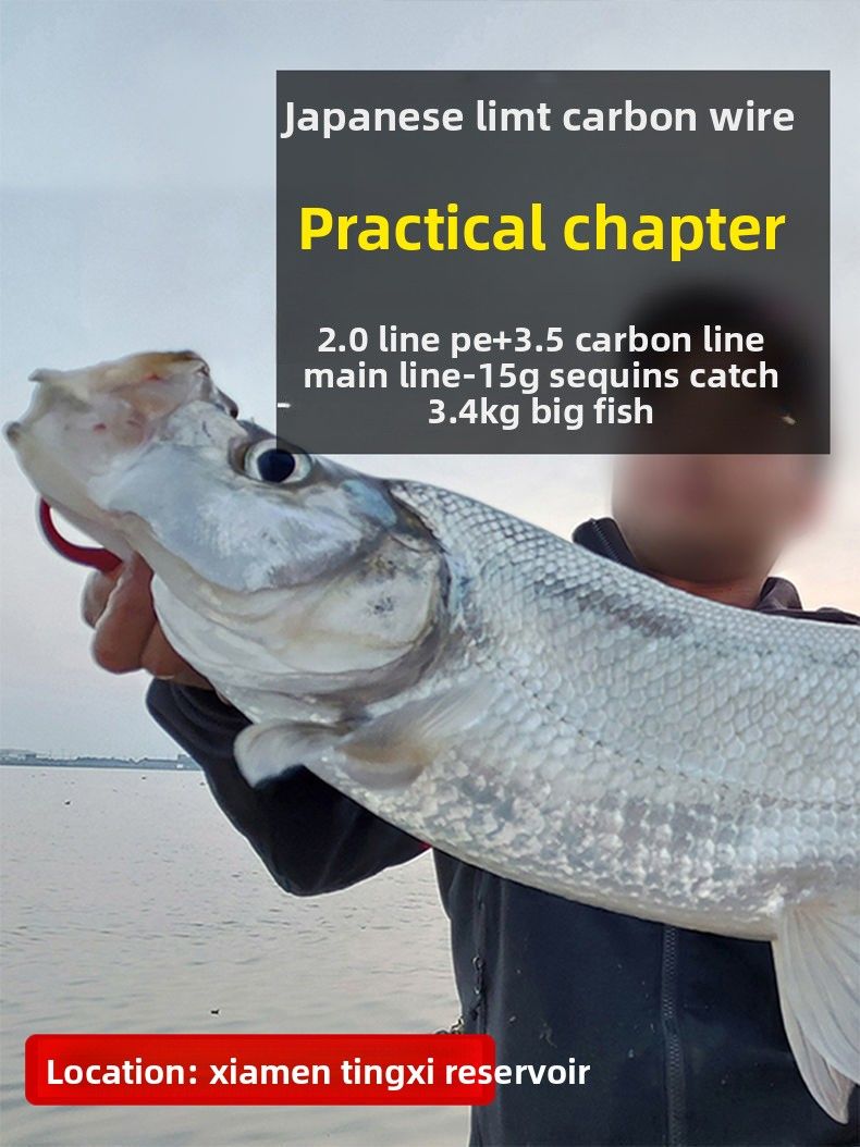 Linea di esche in nylon giapponese al carbonio e super resistente alla trazione per la pesca su zattera di ghiaccio_voghion.com