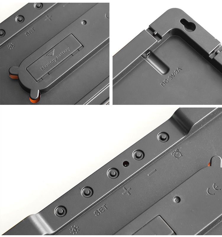 Modern LED Digital Wall Clock With Multi-Color Backlight, Temperature Display, Calendar & Alarm – Stylish Home & Office Decor_voghion.com