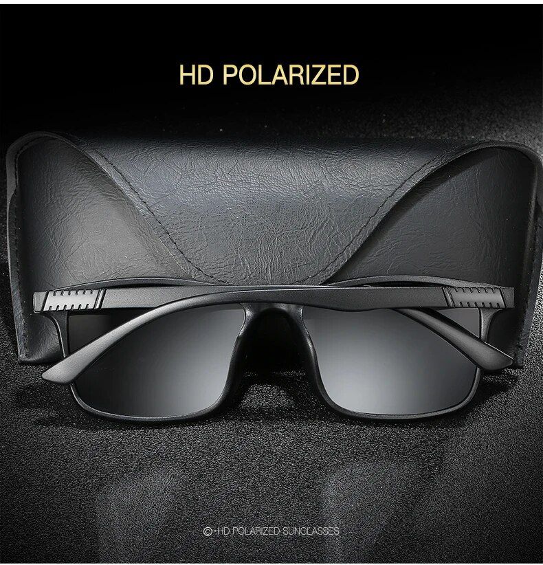 Yeni Gelenler Erkek Polarize Güneş Gözlüğü Moda Vintage Kare Ultra Hafif TR90 Çerçeve Sürüş Balıkçılık Güneş Gözlüğü Erkek UV400 Gözlük_voghion.com
