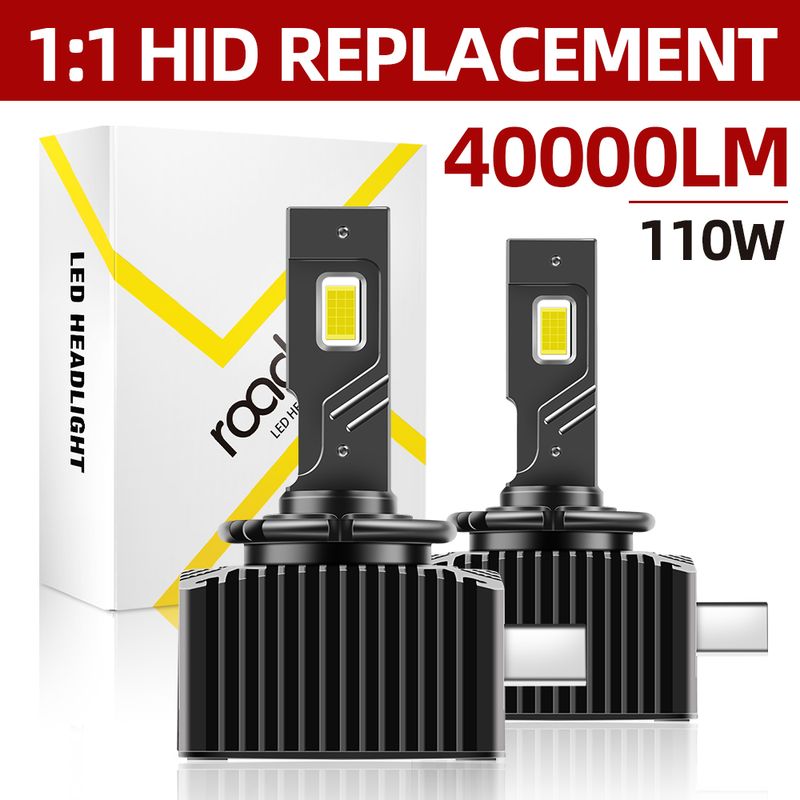 Fari a LED Roadsun D1S 110W D2S D4S D5S D3S Lampadine per auto a LED Canbus 1:1 Luce allo xeno per auto D1R D4R D2R 6500K Chip CSP_voghion.com
