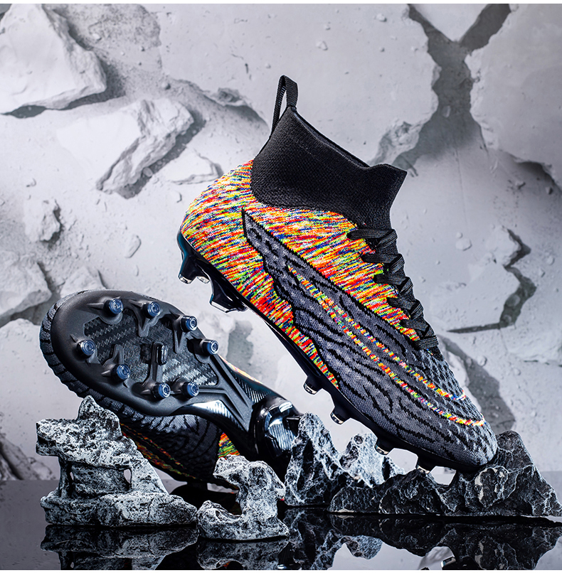 Vīriešu futbola apavi iekštelpu sportam, treniņu apavi, profesionāli apavi, neslīdoši, futzāla lidojoši, austi TF/FG apavi._voghion.com