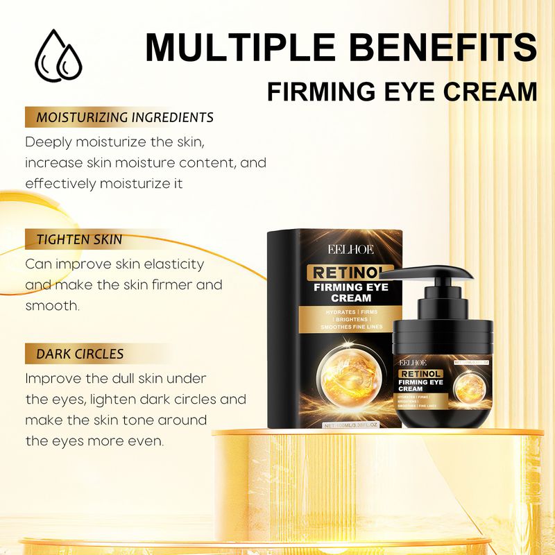 Cremă de ochi cu retinol EELHOE, pentru riduri fine, piele laba gâștii, hidratantă, delicată și hidratată în jurul ochilor_voghion.com