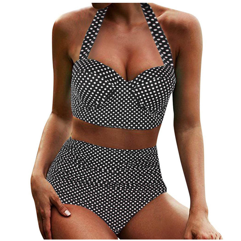 hard bag push-up slimming BIKINI high-waisted women's sexy bikini split swimsuit_voghion.com