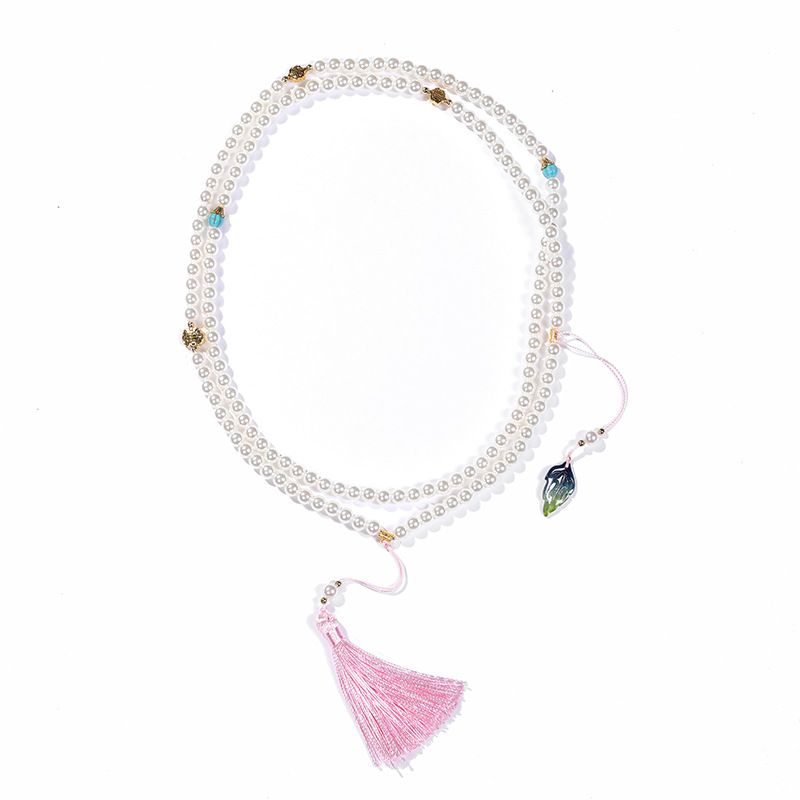 Collier long en perles de cinabre, plusieurs styles de port, nouvelle tendance nationale chinoise 2024, chaîne de pull à bandoulière_voghion.com