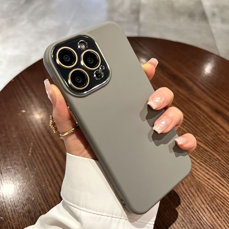 Liquid Silicone Full Coverage Lens Protector Compatible With 15 Phone Case IPhone 16 Pro Max New 13 Simple_voghion.com