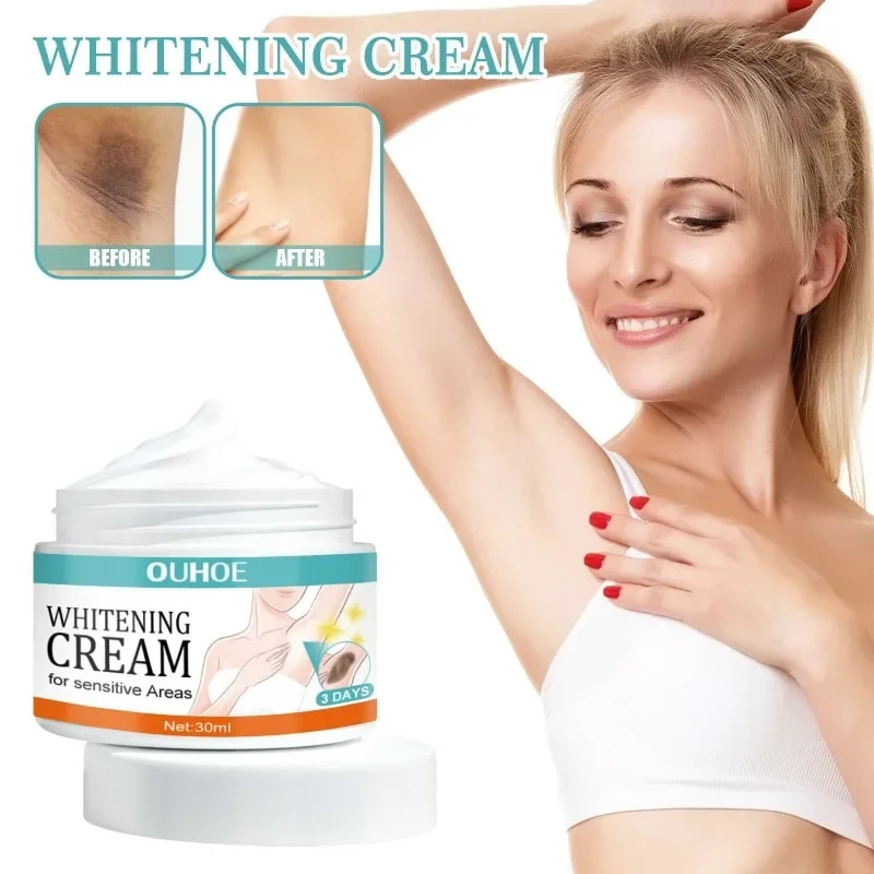 Body Whitening Forearm Legs Knee Elbow Armpit Bleaching Cream Improve Dull Remove Dark Spots Melanine Brighter Skin Care popular_voghion.com