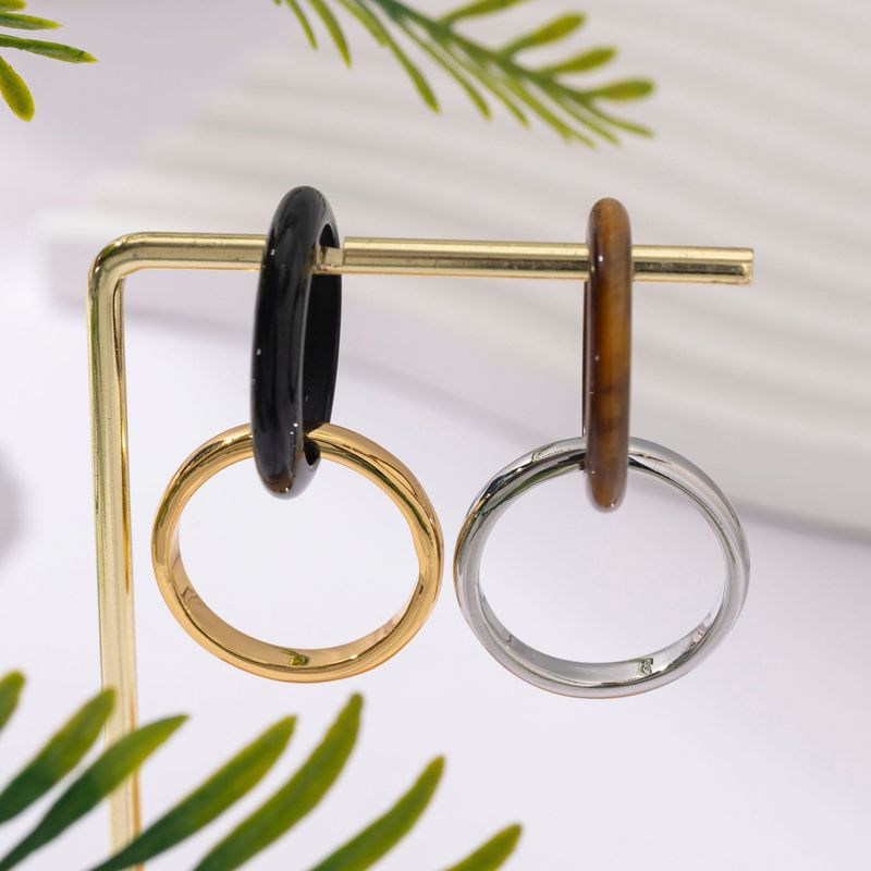 Naturstein Doppelt Galvanisiert Messing Mode Vielseitig Ins Stil High-End-Ring Für Frauen_voghion.com