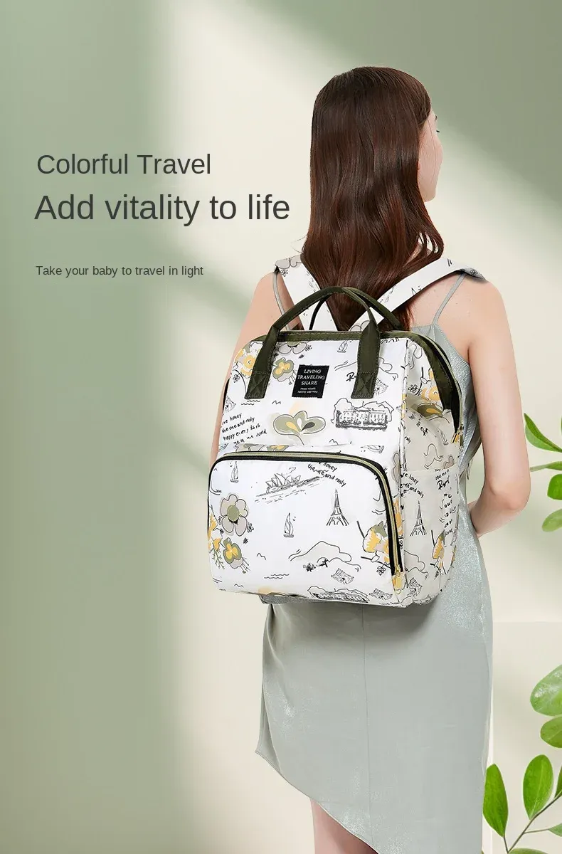 Fashionable and Functional Diaper Bag Multifunctional Backpack Moms with Large Capacity for Baby Care - Perfect Gift_voghion.com