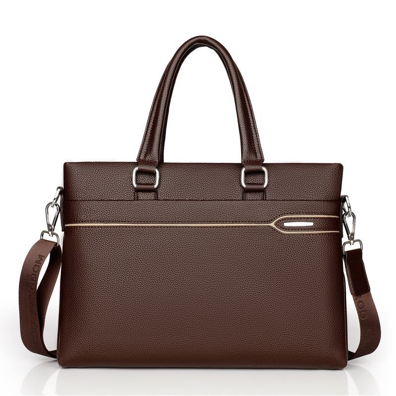 Handbag Soft Leather Large Capacity Casual Cowhide Single Shoulder Crossbody Business Briefcase Men's Bag_voghion.com