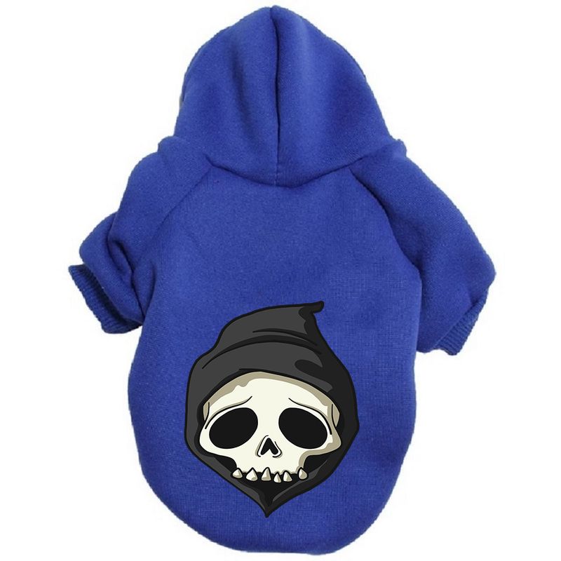 Halloween Horror Totenkopf Hundekostüm Bichon Französische Bulldogge Haustier Hoodie_voghion.com