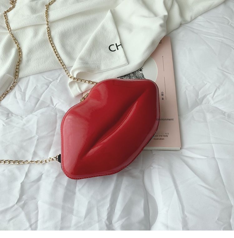 2021 Sommer neue Lippen Mini Make-up kleine Tasche Mode Candy Schulter Umhängetasche Kette Tasche Damentasche_voghion.com